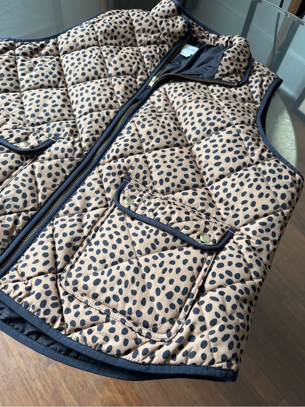J. Crew Spotted Puffer Vest
